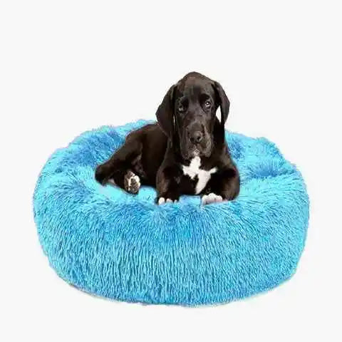 Luxurious Calming Plush Dog Bed (Washable) | Anti-Anxiety Fluffy Pet Bed For Large, Medium & Small Dogs/Puppies