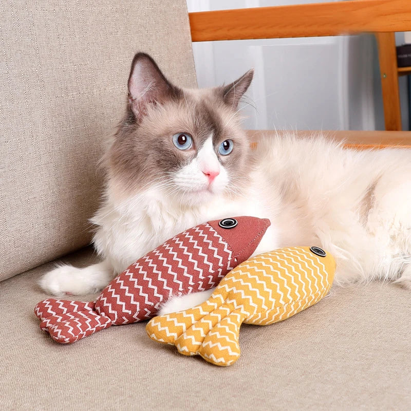Durable Catnip Fish Chew Toy - Simulation Cat Kicker Pillow For Cat