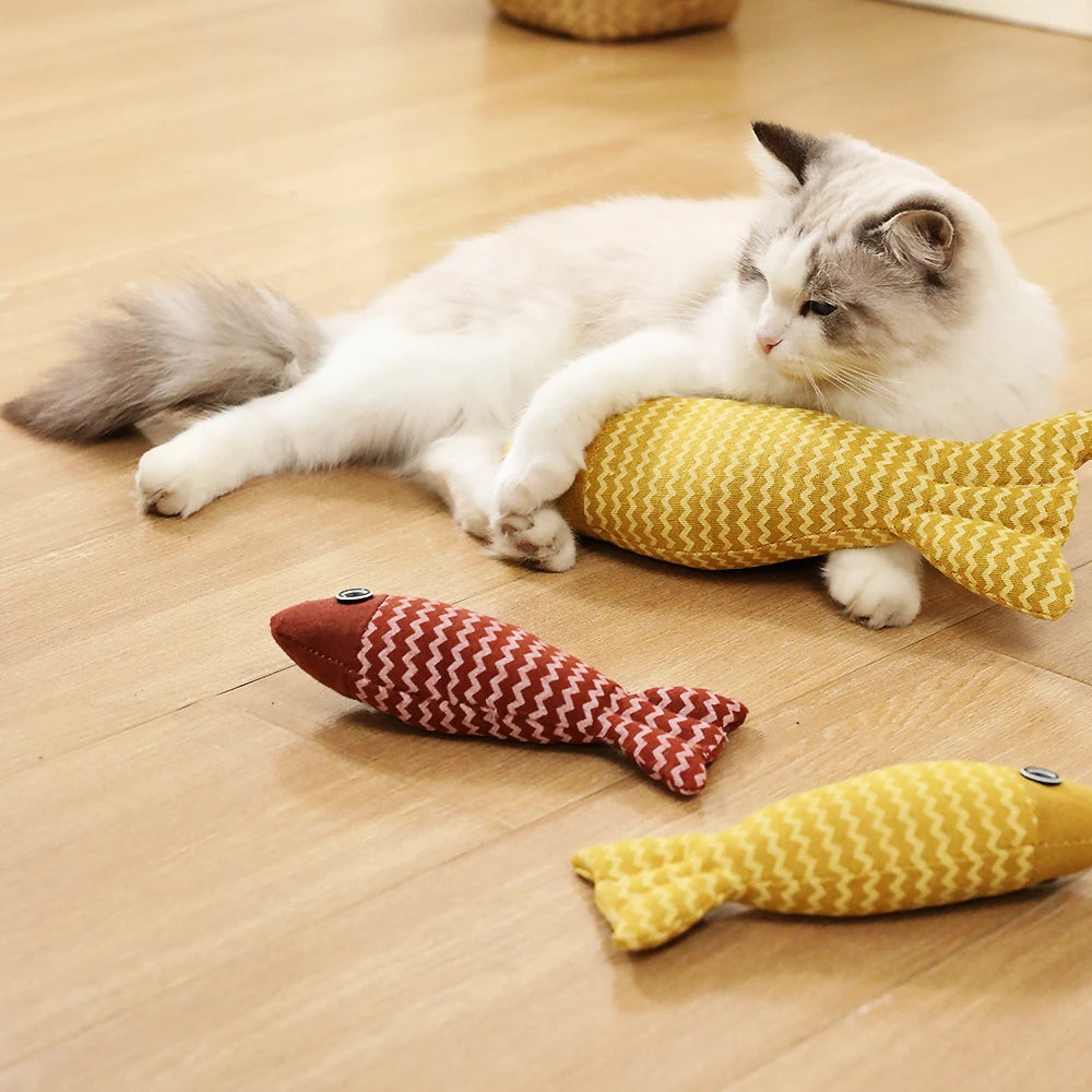 Durable Catnip Fish Chew Toy - Simulation Cat Kicker Pillow For Cat