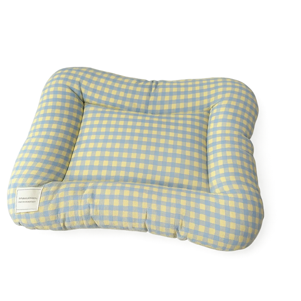 Cute Warm Dog & Cat Bed Pad - Macaron Soft Plaid Pet Cushion | Non-Slip Comfortable Pet Mattress For Autumn & Winter