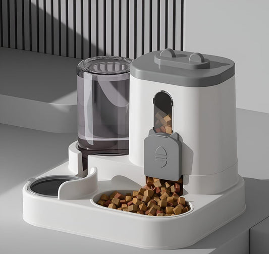 2-In-1 Automatic Pet Feeder & Water Dispenser - Large Capacity
