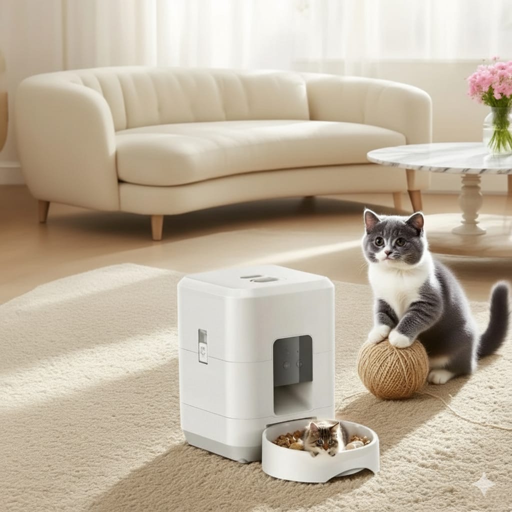 2L WiFi Smart Pet Feeder – Automatic Cat And Dog Food Dispenser With Smart Life App Control
