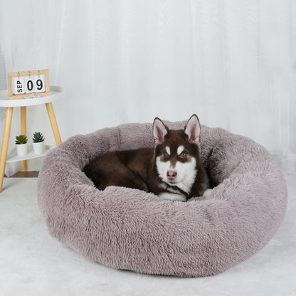 Luxurious Calming Plush Dog Bed (Washable) | Anti-Anxiety Fluffy Pet Bed For Large, Medium & Small Dogs/Puppies