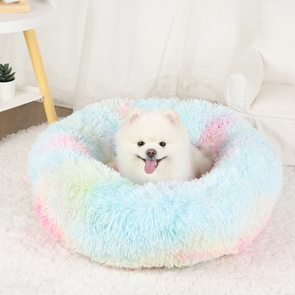 Luxurious Calming Plush Dog Bed (Washable) | Anti-Anxiety Fluffy Pet Bed For Large, Medium & Small Dogs/Puppies