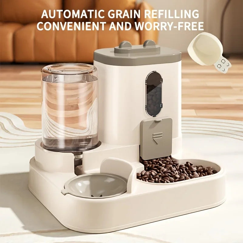 2-In-1 Automatic Pet Feeder & Water Dispenser - Large Capacity