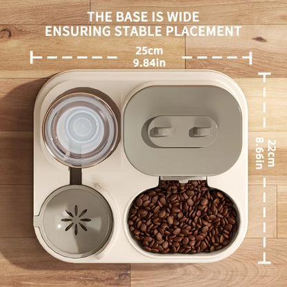 2-In-1 Automatic Pet Feeder & Water Dispenser - Large Capacity