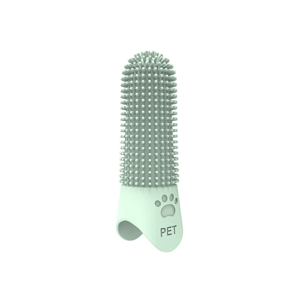 360° Cleaning Silicone Pet Finger Toothbrush - Dental & Tartar Care