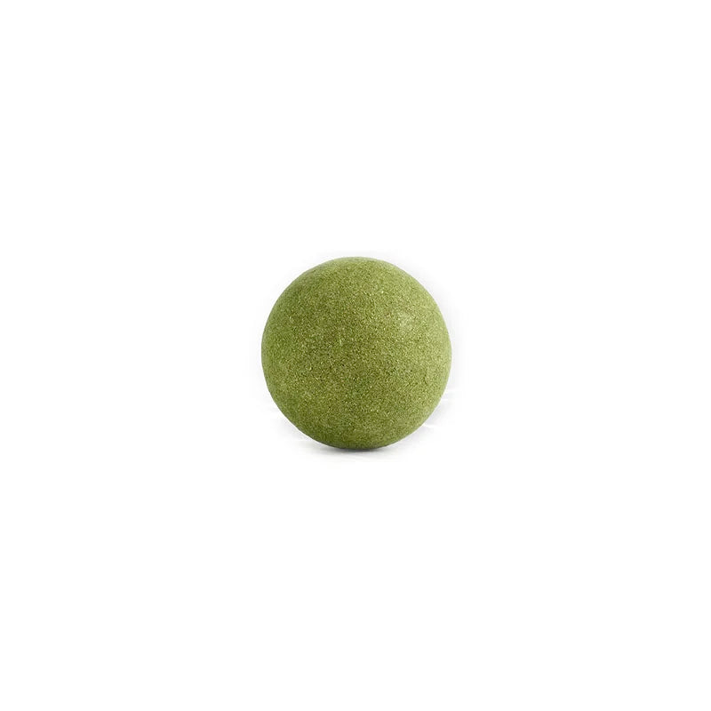 Green ball on a white background