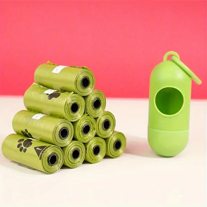 Biodegradable Pet Waste Bags | EPI Material, Double-Layer Thickened Drawstring, Leak & Puncture Resistant For Dog Cleanup