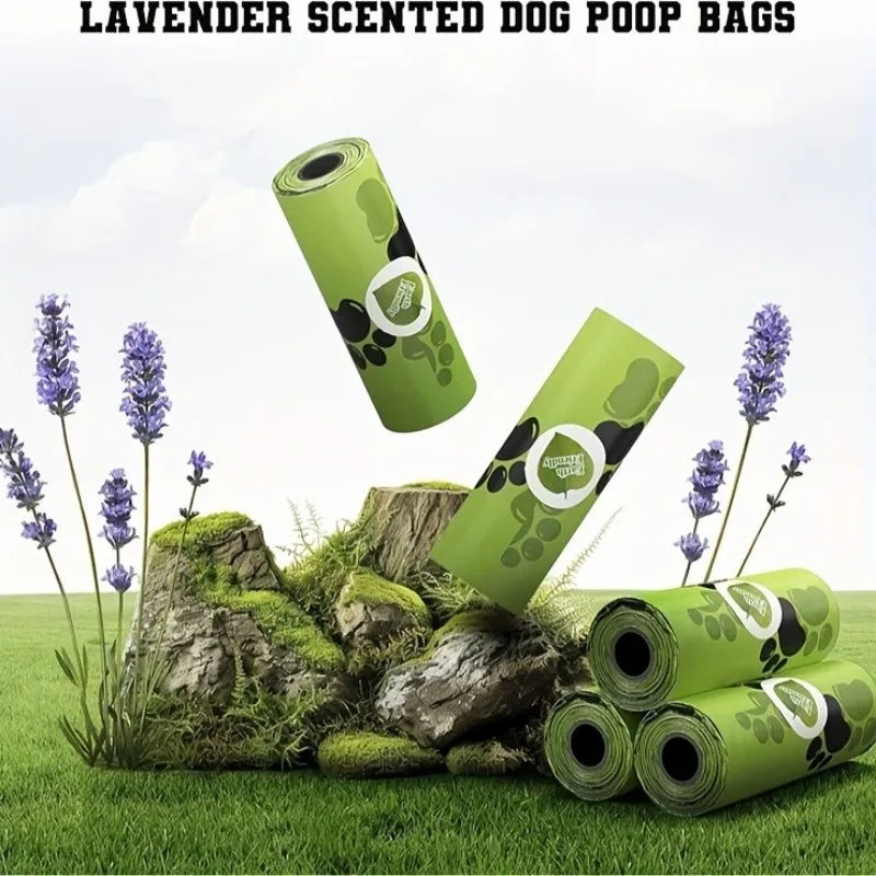 Biodegradable Pet Waste Bags | EPI Material, Double-Layer Thickened Drawstring, Leak & Puncture Resistant For Dog Cleanup
