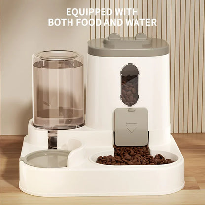 2-In-1 Automatic Pet Feeder & Water Dispenser - Large Capacity