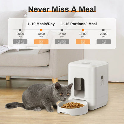 2L WiFi Smart Pet Feeder – Automatic Cat And Dog Food Dispenser With Smart Life App Control