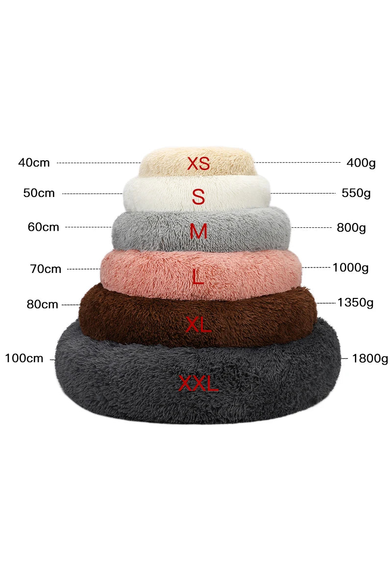 Luxurious Calming Plush Dog Bed (Washable) | Anti-Anxiety Fluffy Pet Bed For Large, Medium & Small Dogs/Puppies