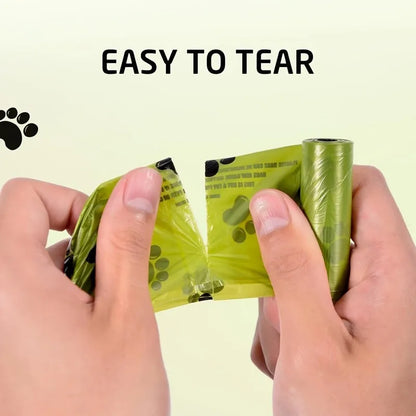 Biodegradable Pet Waste Bags | EPI Material, Double-Layer Thickened Drawstring, Leak & Puncture Resistant For Dog Cleanup