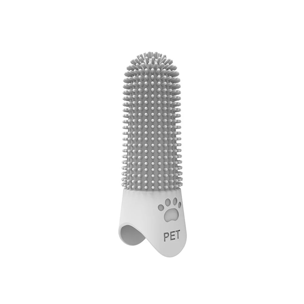 360° Cleaning Silicone Pet Finger Toothbrush - Dental & Tartar Care
