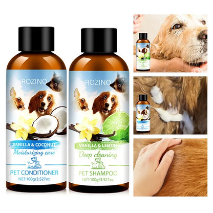 Chemical-Free Pet Shampoo & Conditioner Combo For Cat & Dogs - Perfect Clean