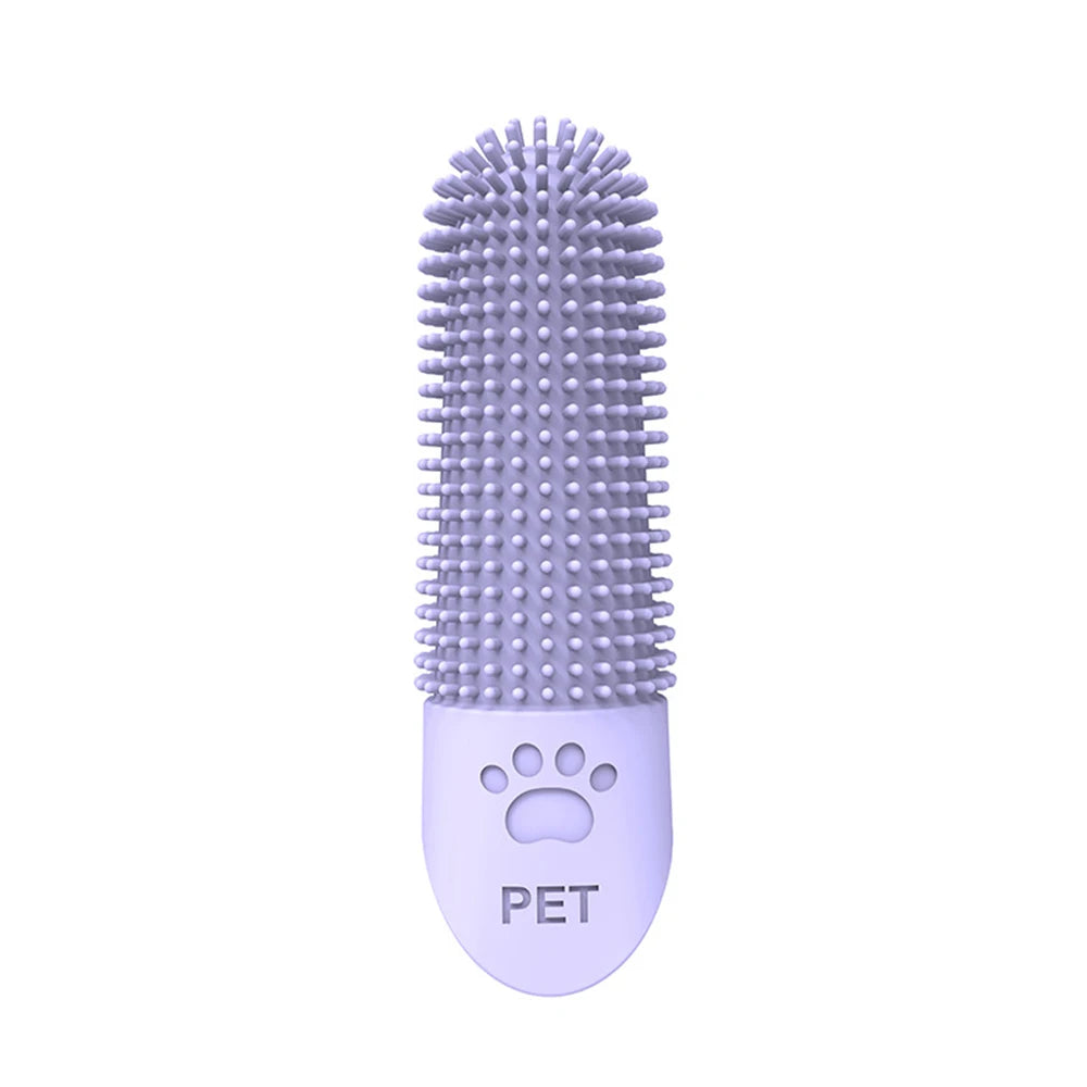 360° Cleaning Silicone Pet Finger Toothbrush - Dental & Tartar Care