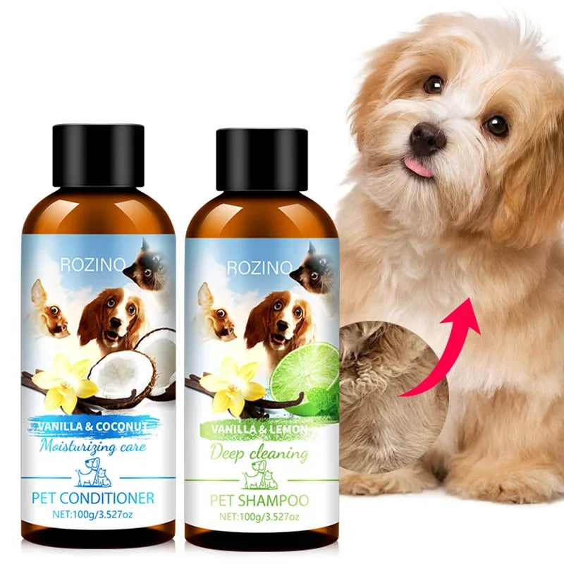Chemical-Free Pet Shampoo & Conditioner Combo For Cat & Dogs - Perfect Clean