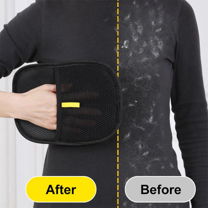 Pet Hair Remover Glove - Deseeding Brush Mitt For Dogs & Cats