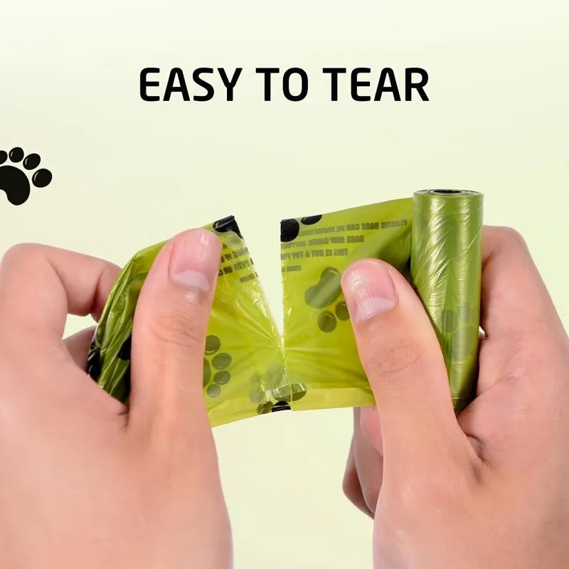 Biodegradable Pet Waste Bags | EPI Material, Double-Layer Thickened Drawstring, Leak & Puncture Resistant For Dog Cleanup