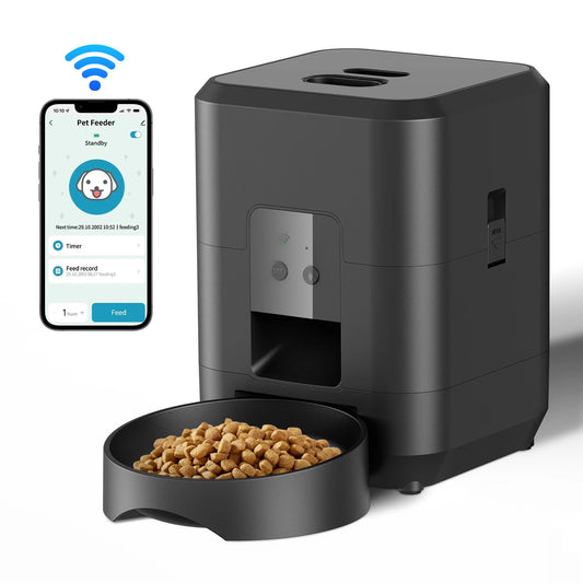 2L WiFi Smart Pet Feeder – Automatic Cat And Dog Food Dispenser With Smart Life App Control