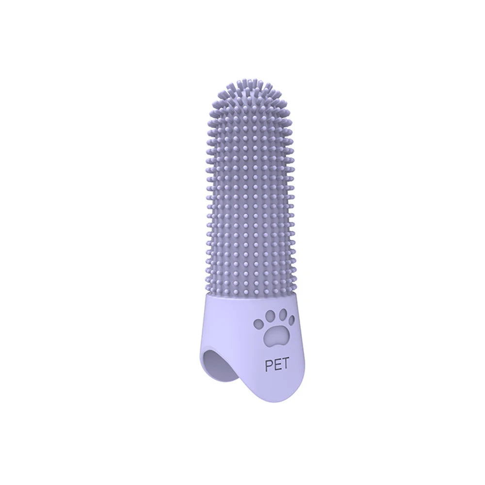 360° Cleaning Silicone Pet Finger Toothbrush - Dental & Tartar Care