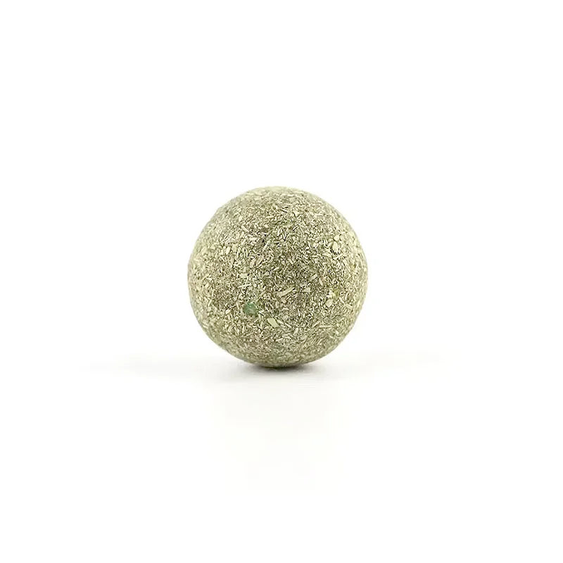 Green textured ball on a white background