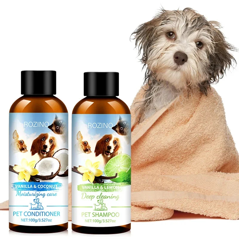 Chemical-Free Pet Shampoo & Conditioner Combo For Cat & Dogs - Perfect Clean