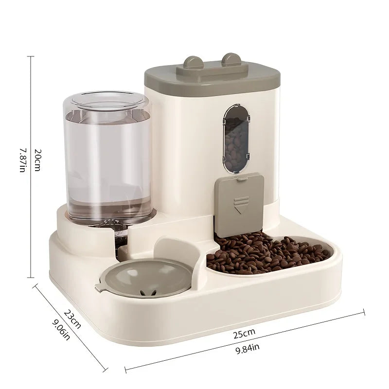 2-In-1 Automatic Pet Feeder & Water Dispenser - Large Capacity