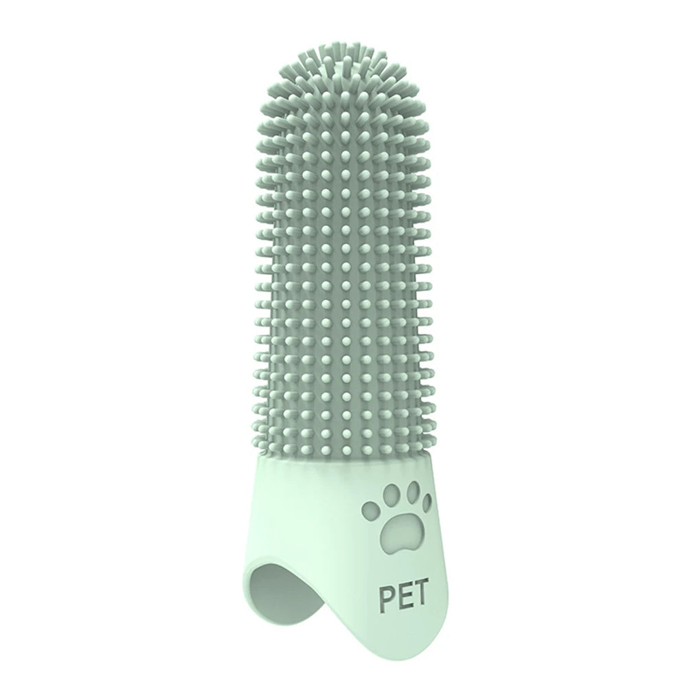 360° Cleaning Silicone Pet Finger Toothbrush - Dental & Tartar Care