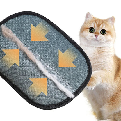 Pet Hair Remover Glove - Deseeding Brush Mitt For Dogs & Cats