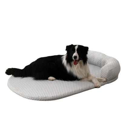 Premium Dual-Comfort Pet Bed-Cooling Ice Silk & Fluffy Anti-Anxiety Sofa For Dogs